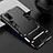 Silicone Matte Finish and Plastic Back Cover Case with Stand for Realme Q2 5G Black