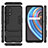 Silicone Matte Finish and Plastic Back Cover Case with Stand for Realme Q2 Pro 5G