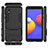 Silicone Matte Finish and Plastic Back Cover Case with Stand for Samsung Galaxy A01 Core