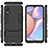 Silicone Matte Finish and Plastic Back Cover Case with Stand for Samsung Galaxy A10s