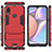 Silicone Matte Finish and Plastic Back Cover Case with Stand for Samsung Galaxy A10s