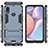 Silicone Matte Finish and Plastic Back Cover Case with Stand for Samsung Galaxy A10s