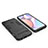 Silicone Matte Finish and Plastic Back Cover Case with Stand for Samsung Galaxy A10s Black