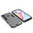 Silicone Matte Finish and Plastic Back Cover Case with Stand for Samsung Galaxy A10s Gray