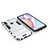 Silicone Matte Finish and Plastic Back Cover Case with Stand for Samsung Galaxy A10s Silver