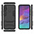 Silicone Matte Finish and Plastic Back Cover Case with Stand for Samsung Galaxy A11