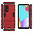 Silicone Matte Finish and Plastic Back Cover Case with Stand for Samsung Galaxy A52s 5G