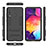 Silicone Matte Finish and Plastic Back Cover Case with Stand for Samsung Galaxy A60