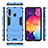 Silicone Matte Finish and Plastic Back Cover Case with Stand for Samsung Galaxy A60