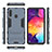 Silicone Matte Finish and Plastic Back Cover Case with Stand for Samsung Galaxy A60