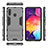 Silicone Matte Finish and Plastic Back Cover Case with Stand for Samsung Galaxy A60