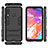 Silicone Matte Finish and Plastic Back Cover Case with Stand for Samsung Galaxy A70E