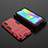 Silicone Matte Finish and Plastic Back Cover Case with Stand for Samsung Galaxy M01