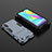 Silicone Matte Finish and Plastic Back Cover Case with Stand for Samsung Galaxy M01