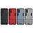 Silicone Matte Finish and Plastic Back Cover Case with Stand for Samsung Galaxy M02s