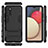 Silicone Matte Finish and Plastic Back Cover Case with Stand for Samsung Galaxy M02s