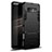 Silicone Matte Finish and Plastic Back Cover Case with Stand for Samsung Galaxy Note 8 Duos N950F Black