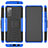 Silicone Matte Finish and Plastic Back Cover Case with Stand for Samsung Galaxy S20 FE 2022 5G