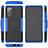 Silicone Matte Finish and Plastic Back Cover Case with Stand for Samsung Galaxy S20 FE 4G