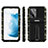 Silicone Matte Finish and Plastic Back Cover Case with Stand for Samsung Galaxy S22 5G