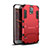 Silicone Matte Finish and Plastic Back Cover Case with Stand for Samsung Galaxy S5 Duos Plus Red