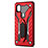 Silicone Matte Finish and Plastic Back Cover Case with Stand for Samsung Galaxy XCover Pro Red