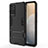 Silicone Matte Finish and Plastic Back Cover Case with Stand for Vivo X60 Pro 5G