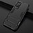 Silicone Matte Finish and Plastic Back Cover Case with Stand for Vivo X60 Pro 5G