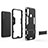 Silicone Matte Finish and Plastic Back Cover Case with Stand for Vivo Y3