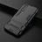 Silicone Matte Finish and Plastic Back Cover Case with Stand for Vivo Y50t