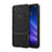 Silicone Matte Finish and Plastic Back Cover Case with Stand for Xiaomi Mi 8 Lite