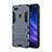 Silicone Matte Finish and Plastic Back Cover Case with Stand for Xiaomi Mi 8 Lite