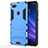 Silicone Matte Finish and Plastic Back Cover Case with Stand for Xiaomi Mi 8 Lite