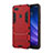 Silicone Matte Finish and Plastic Back Cover Case with Stand for Xiaomi Mi 8 Lite