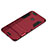 Silicone Matte Finish and Plastic Back Cover Case with Stand for Xiaomi Mi A1 Red