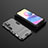 Silicone Matte Finish and Plastic Back Cover Case with Stand for Xiaomi POCO M3 Pro 5G