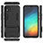 Silicone Matte Finish and Plastic Back Cover Case with Stand for Xiaomi Redmi 9C NFC