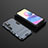 Silicone Matte Finish and Plastic Back Cover Case with Stand for Xiaomi Redmi Note 10 5G