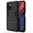 Silicone Matte Finish and Plastic Back Cover Case with Stand for Xiaomi Redmi Note 10 Pro 5G