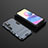 Silicone Matte Finish and Plastic Back Cover Case with Stand for Xiaomi Redmi Note 10T 5G