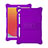 Silicone Matte Finish and Plastic Back Cover Case with Stand H01 for Apple iPad 10.2 (2019) Purple