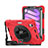 Silicone Matte Finish and Plastic Back Cover Case with Stand H01 for Apple iPad Mini 6 Red