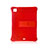 Silicone Matte Finish and Plastic Back Cover Case with Stand H01 for Apple iPad Pro 11 (2020) Red