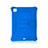 Silicone Matte Finish and Plastic Back Cover Case with Stand H01 for Apple iPad Pro 11 (2021) Blue
