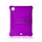 Silicone Matte Finish and Plastic Back Cover Case with Stand H01 for Apple iPad Pro 11 (2021) Purple