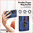 Silicone Matte Finish and Plastic Back Cover Case with Stand H01P for Realme C33 (2023)