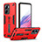 Silicone Matte Finish and Plastic Back Cover Case with Stand H01P for Realme C33