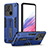 Silicone Matte Finish and Plastic Back Cover Case with Stand H01P for Realme Narzo 50A