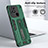 Silicone Matte Finish and Plastic Back Cover Case with Stand H01P for Realme Narzo 50A