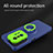 Silicone Matte Finish and Plastic Back Cover Case with Stand H01P for Xiaomi Mi 11T 5G